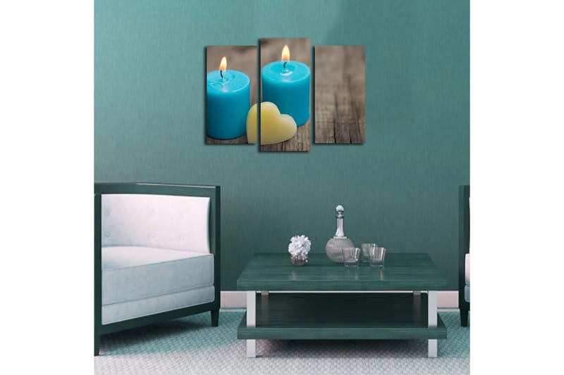 Fototapet 3 stk Flerfarvet - 22x03 cm - Boligtilbehør - Billeder & kunst - Billeder på lærred