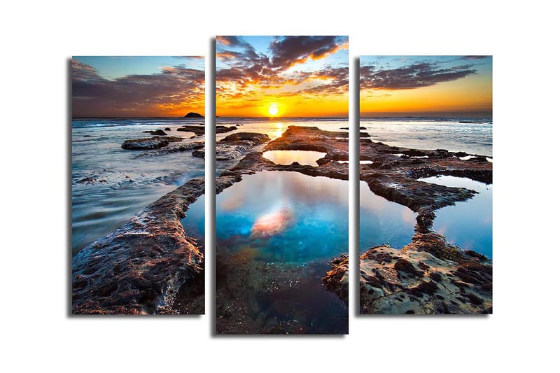 Fototapet 3 stk Flerfarvet, 22x03 cm