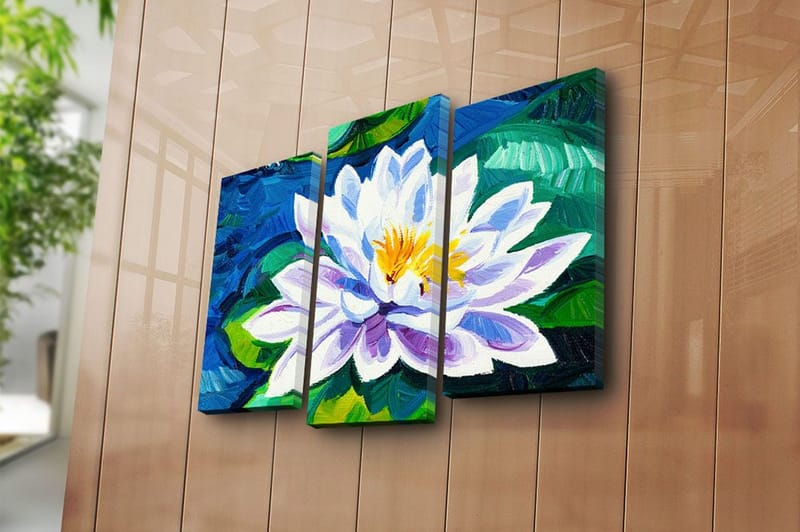 Fototapet 3 stk Flerfarvet - 22x03 cm - Boligtilbehør - Billeder & kunst - Billeder på lærred