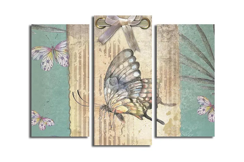 Fototapet 3 stk Flerfarvet, 22x03 cm