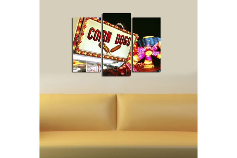 Fototapet 3 stk Flerfarvet - 22x03 cm - Boligtilbehør - Billeder & kunst - Billeder på lærred