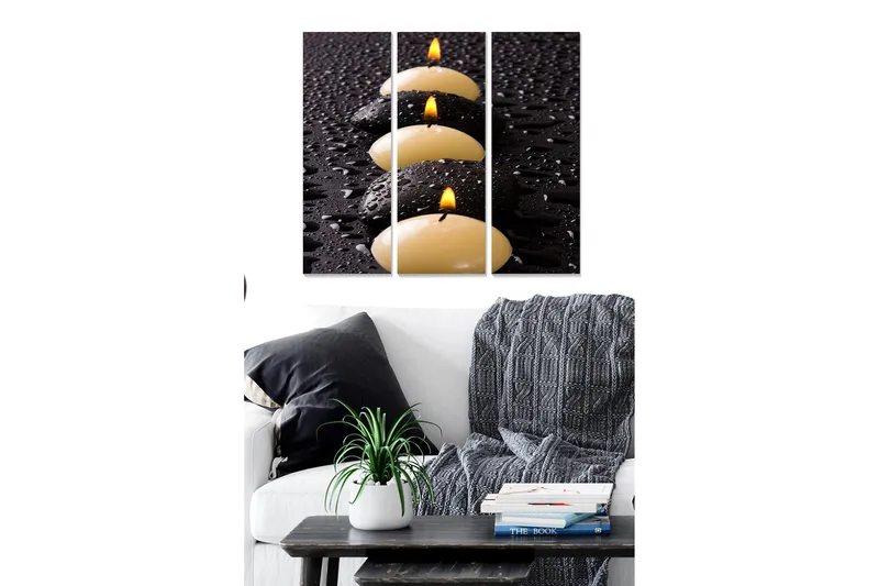 Fototapet 3 stk Flerfarvet, 22x05 cm