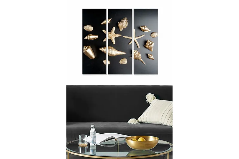 Fototapet 3 stk Flerfarvet, 22x05 cm