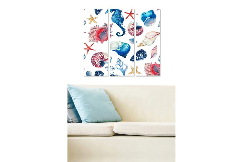 Fototapet 3 stk Flerfarvet, 22x05 cm