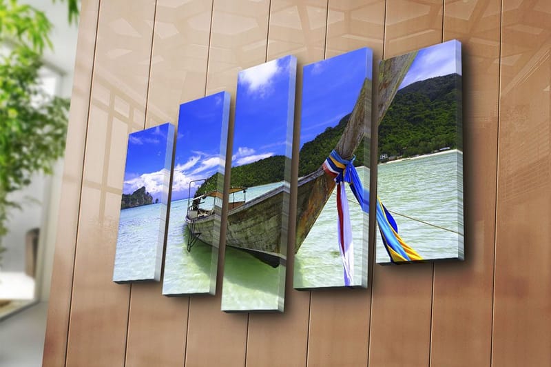 Fototapet 5 stk Flerfarvet - 11x96 cm - Boligtilbehør - Billeder & kunst - Billeder på lærred