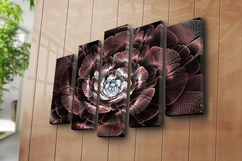 Fototapet 5 stk Flerfarvet - 11x96 cm - Boligtilbehør - Billeder & kunst - Billeder på lærred