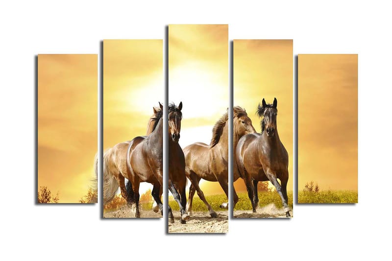 Fototapet 5 stk Flerfarvet - 11x96 cm - Boligtilbehør - Billeder & kunst - Billeder på lærred