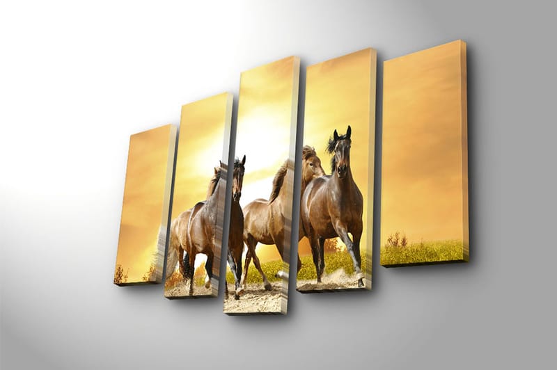 Fototapet 5 stk Flerfarvet - 11x96 cm - Boligtilbehør - Billeder & kunst - Billeder på lærred