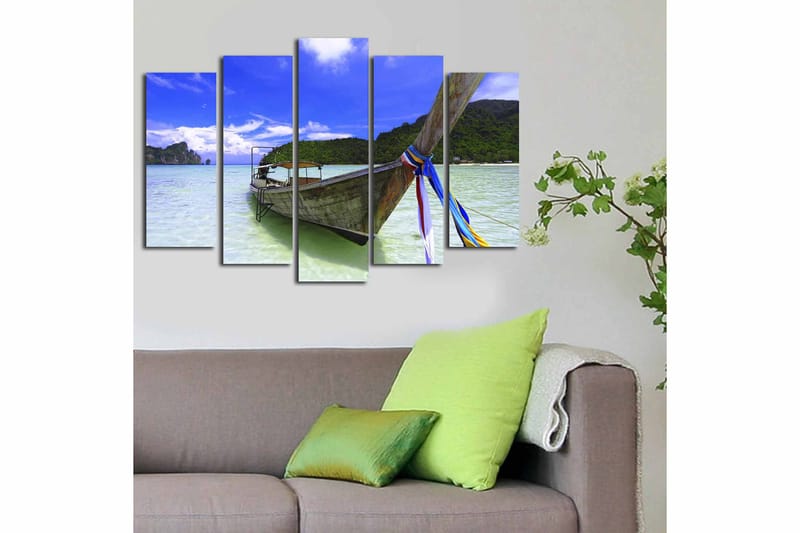 Fototapet 5 stk Flerfarvet - 11x96 cm - Boligtilbehør - Billeder & kunst - Billeder på lærred