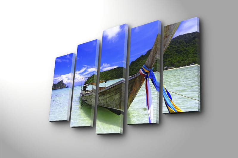 Fototapet 5 stk Flerfarvet - 11x96 cm - Boligtilbehør - Billeder & kunst - Billeder på lærred