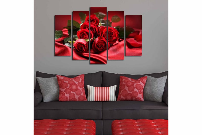 Fototapet 5 stk Flerfarvet - 11x96 cm - Boligtilbehør - Billeder & kunst - Billeder på lærred