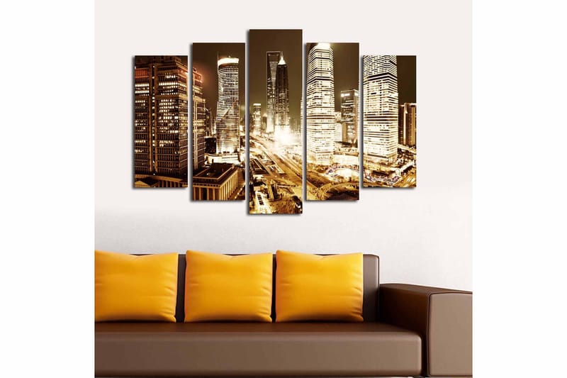 Fototapet 5 stk Flerfarvet - 11x96 cm - Boligtilbehør - Billeder & kunst - Billeder på lærred