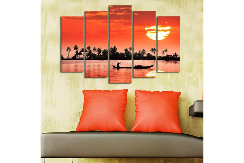 Fototapet 5 stk Flerfarvet - 11x96 cm - Boligtilbehør - Billeder & kunst - Billeder på lærred