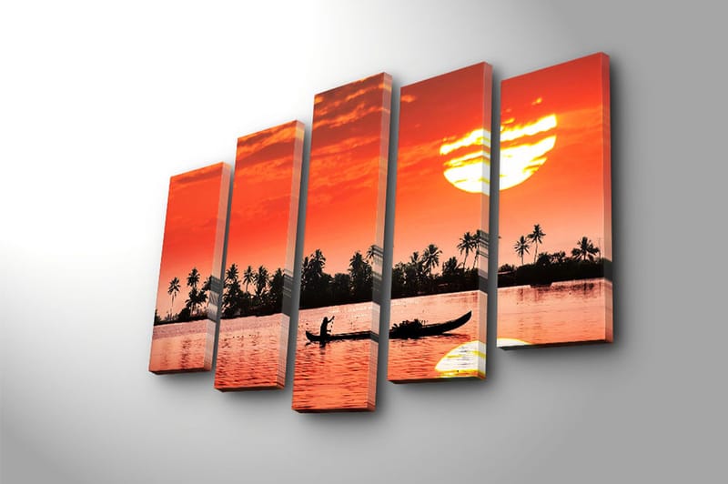 Fototapet 5 stk Flerfarvet - 11x96 cm - Boligtilbehør - Billeder & kunst - Billeder på lærred