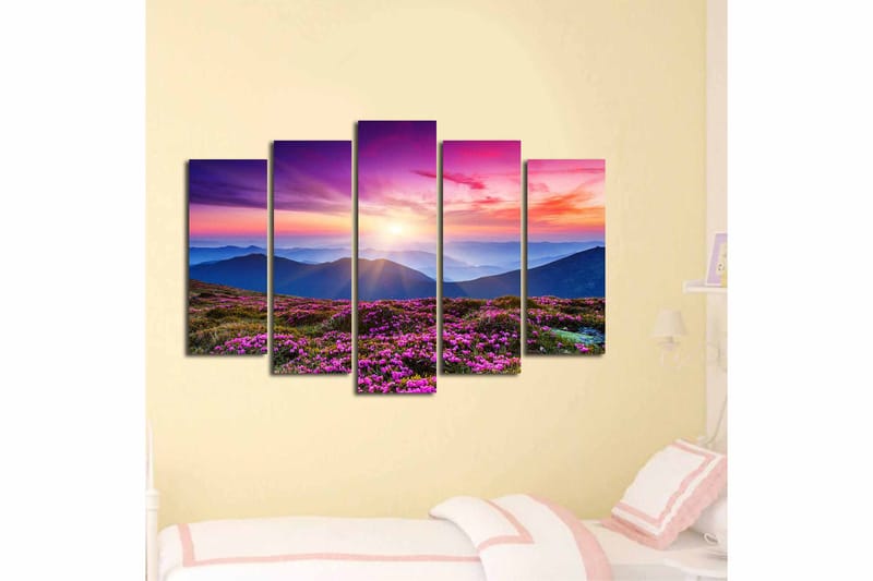 Fototapet 5 stk Flerfarvet - 11x96 cm - Boligtilbehør - Billeder & kunst - Billeder på lærred