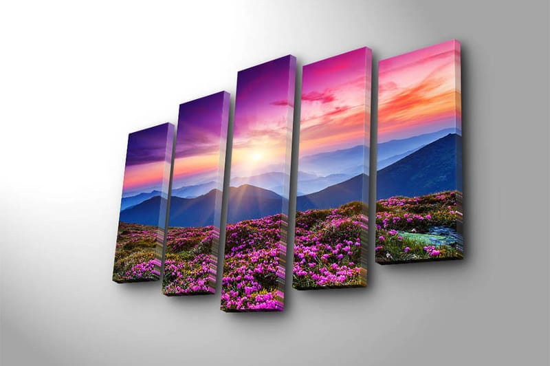 Fototapet 5 stk Flerfarvet - 11x96 cm - Boligtilbehør - Billeder & kunst - Billeder på lærred