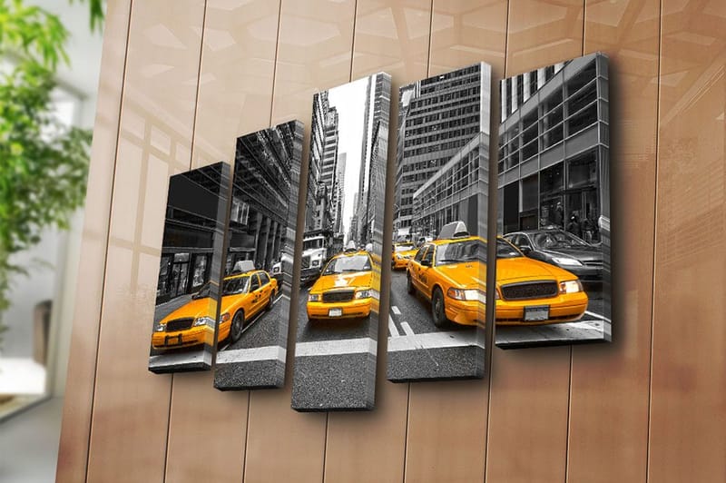 Fototapet 5 stk Flerfarvet - 11x96 cm - Boligtilbehør - Billeder & kunst - Billeder på lærred