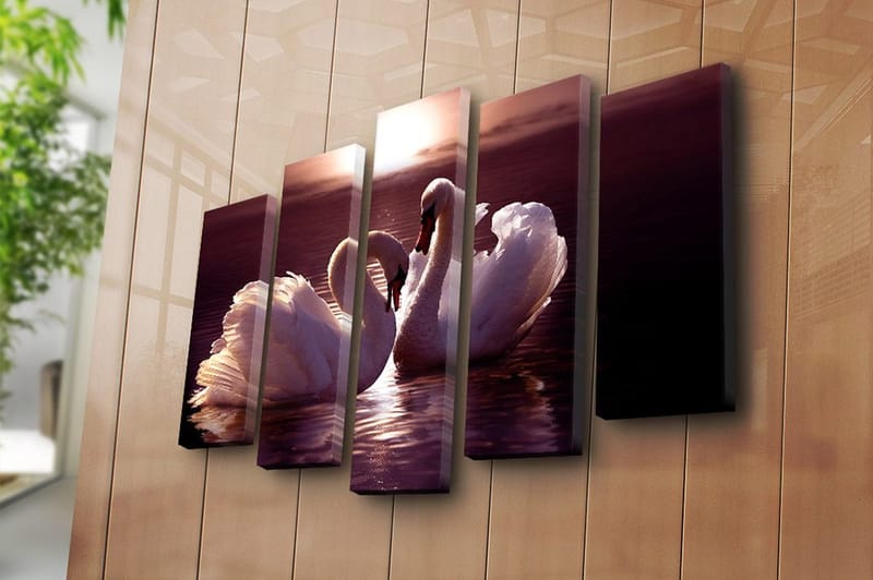 Fototapet 5 stk Flerfarvet - 11x96 cm - Boligtilbehør - Billeder & kunst - Billeder på lærred