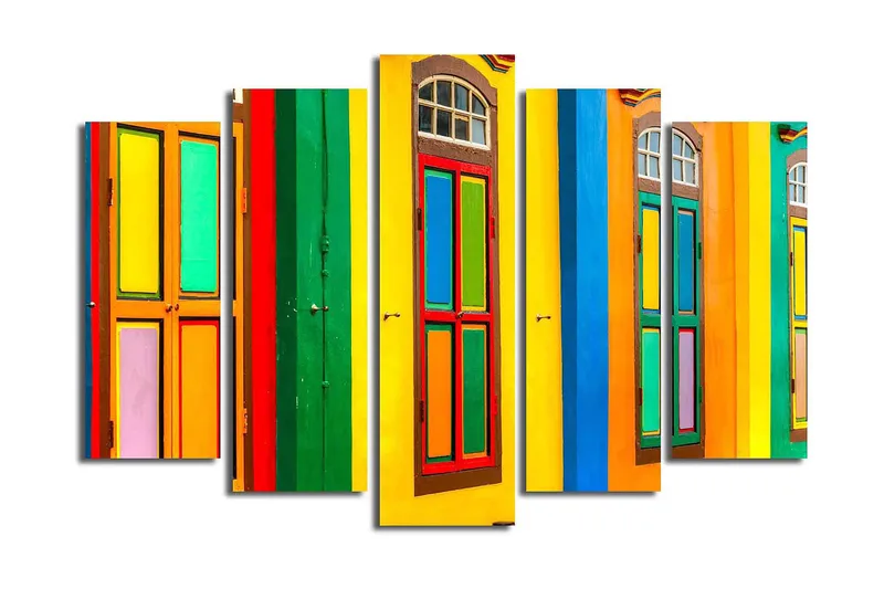 Fototapet 5 stk Flerfarvet, 11x96 cm