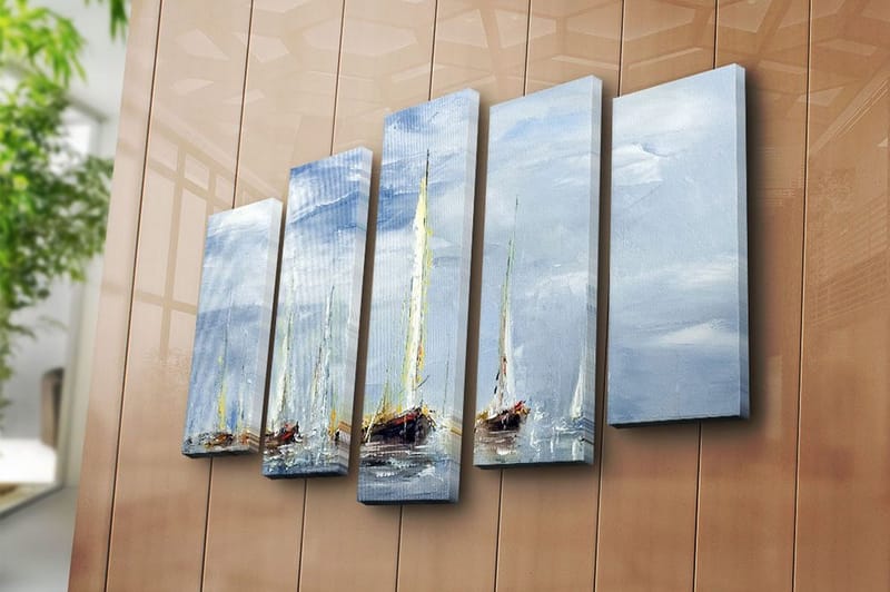 Fototapet 5 stk Flerfarvet - 11x96 cm - Boligtilbehør - Billeder & kunst - Billeder på lærred