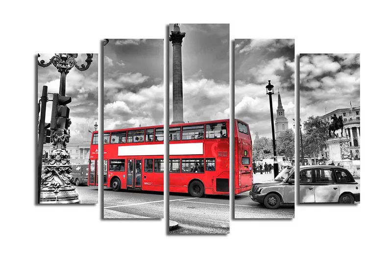 Fototapet 5 stk Flerfarvet, 11x96 cm