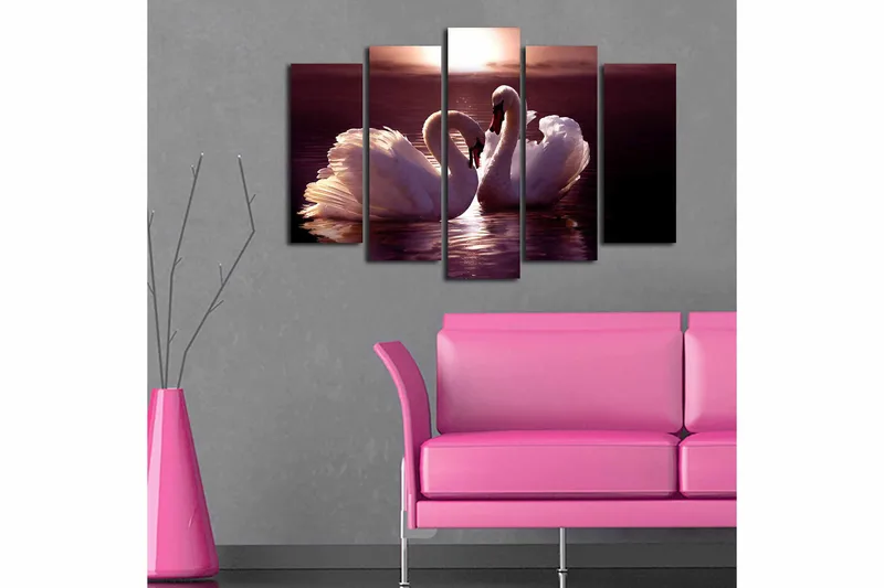 Fototapet 5 stk Flerfarvet - 11x96 cm - Boligtilbehør - Billeder & kunst - Billeder på lærred