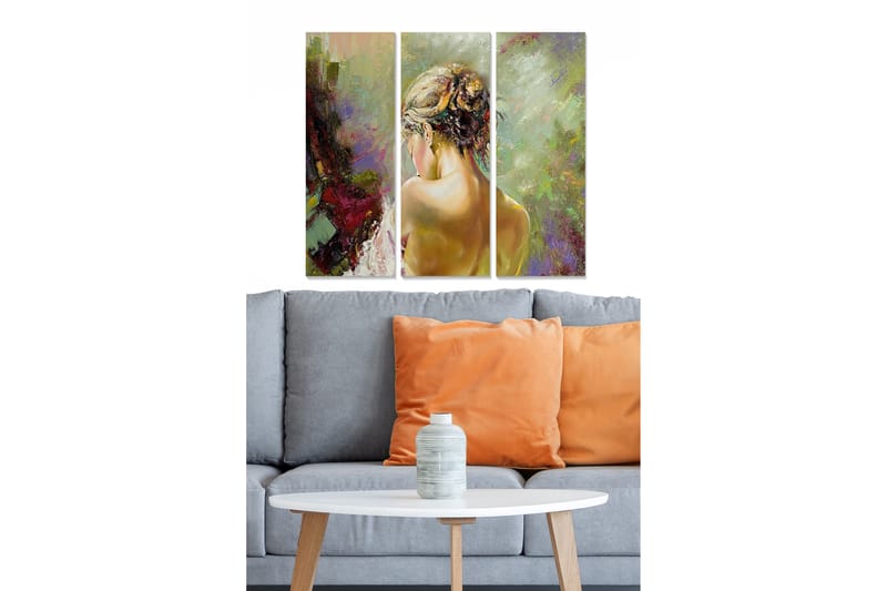 Fototapet Abstrakt 3 stk Flerfarvet - 22x05 cm - Boligtilbehør - Billeder & kunst - Billeder på lærred