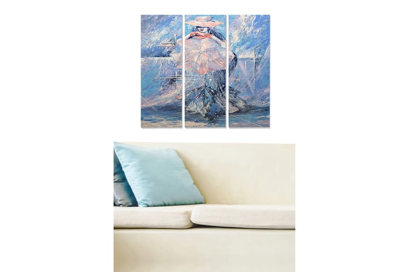 Fototapet Abstrakt 3 stk Flerfarvet - 22x05 cm - Boligtilbehør - Billeder & kunst - Billeder på lærred
