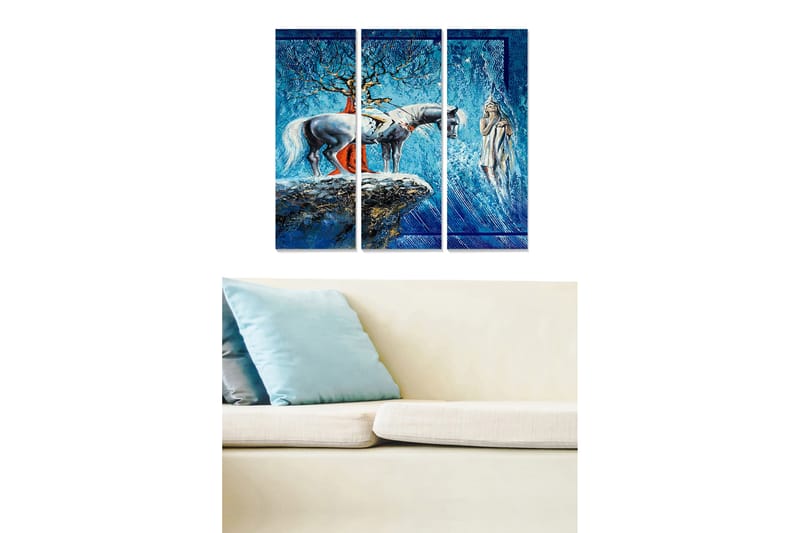Fototapet Abstrakt 3 stk Flerfarvet - 22x05 cm - Boligtilbehør - Billeder & kunst - Billeder på lærred