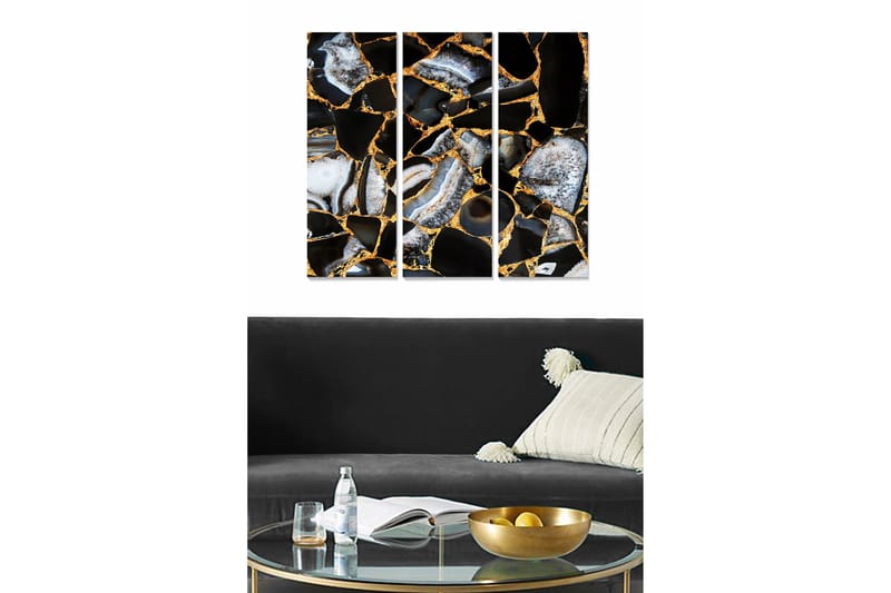 Fototapet Abstrakt 3 stk Flerfarvet - 22x05 cm - Boligtilbehør - Billeder & kunst - Billeder på lærred