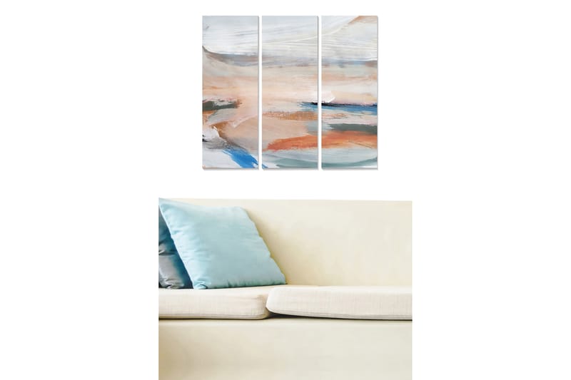 Fototapet Abstrakt 3 stk Flerfarvet - 22x05 cm - Boligtilbehør - Billeder & kunst - Billeder på lærred