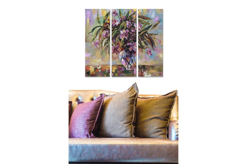 Fototapet Abstrakt 3 stk Flerfarvet - 22x05 cm - Boligtilbehør - Billeder & kunst - Billeder på lærred