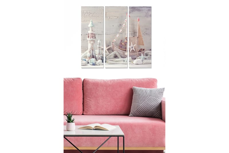 Fototapet Abstrakt 3 stk Flerfarvet - 22x05 cm - Boligtilbehør - Billeder & kunst - Billeder på lærred