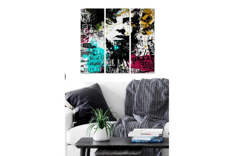 Fototapet Abstrakt 3 stk Flerfarvet - 22x05 cm - Boligtilbehør - Billeder & kunst - Billeder på lærred