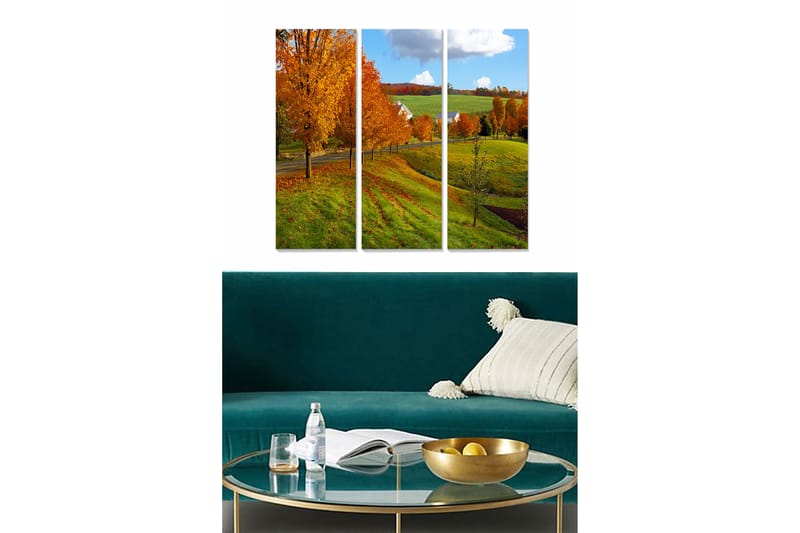 Fototapet Abstrakt 3 stk Flerfarvet - 22x05 cm - Boligtilbehør - Billeder & kunst - Billeder på lærred