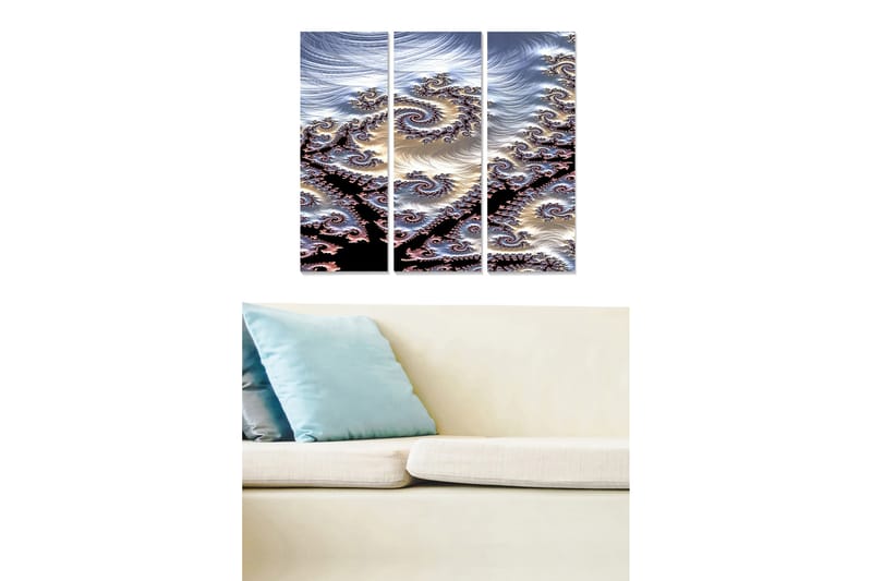 Fototapet Abstrakt 3 stk Flerfarvet - 22x05 cm - Boligtilbehør - Billeder & kunst - Billeder på lærred