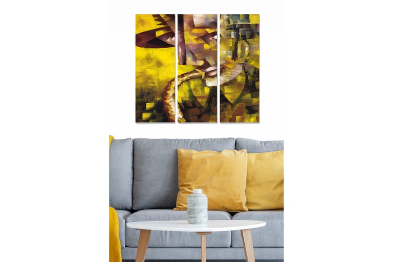 Fototapet Abstrakt 3 stk Flerfarvet - 22x05 cm - Boligtilbehør - Billeder & kunst - Billeder på lærred