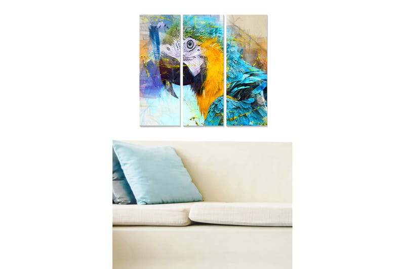 Fototapet Abstrakt 3 stk Flerfarvet - 22x05 cm - Boligtilbehør - Billeder & kunst - Billeder på lærred