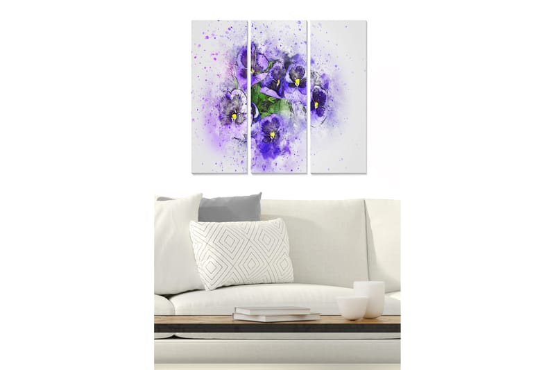 Fototapet Abstrakt 3 stk Flerfarvet - 22x05 cm - Boligtilbehør - Billeder & kunst - Billeder på lærred