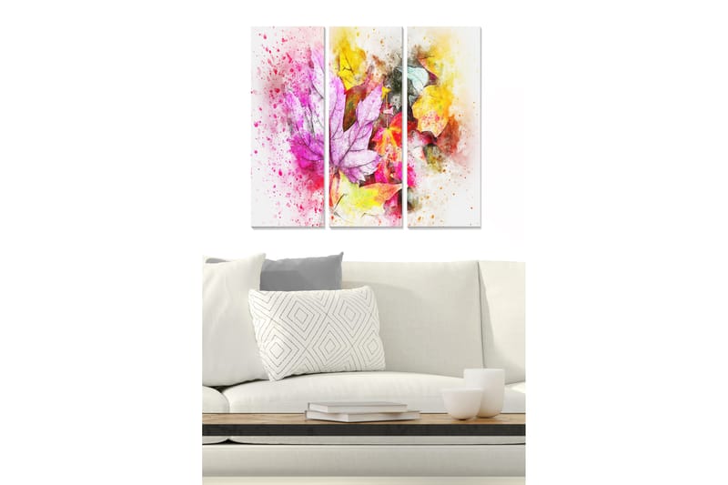 Fototapet Abstrakt 3 stk Flerfarvet - 22x05 cm - Boligtilbehør - Billeder & kunst - Billeder på lærred