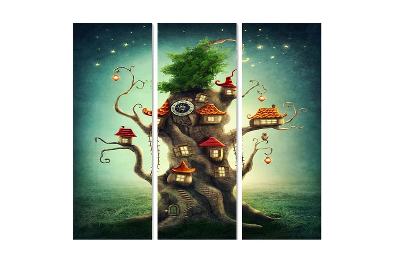 Fototapet Abstrakt 3 stk Flerfarvet, 22x05 cm