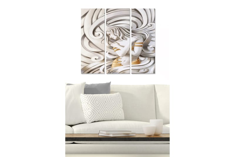 Fototapet Abstrakt 3 stk Flerfarvet, 22x05 cm