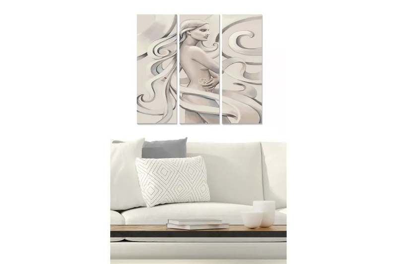 Fototapet Abstrakt 3 stk Flerfarvet, 22x05 cm