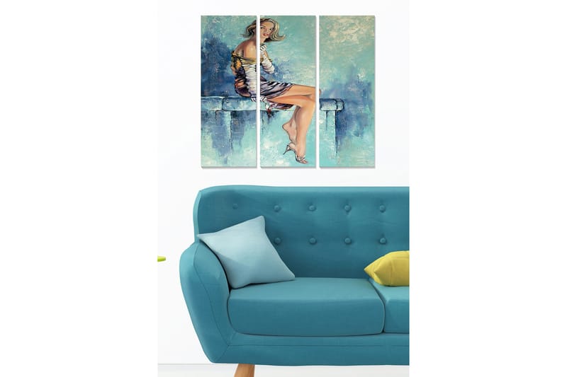 Fototapet Abstrakt 3 stk Flerfarvet, 22x05 cm