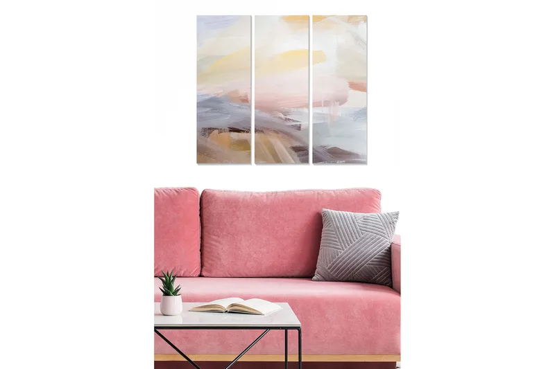 Fototapet Abstrakt 3 stk Flerfarvet, 22x05 cm