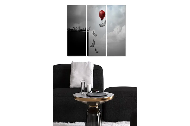 Fototapet Abstrakt 3 stk Flerfarvet, 22x05 cm