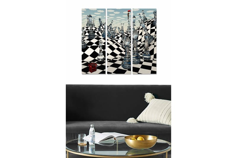 Fototapet Abstrakt 3 stk Flerfarvet, 22x05 cm