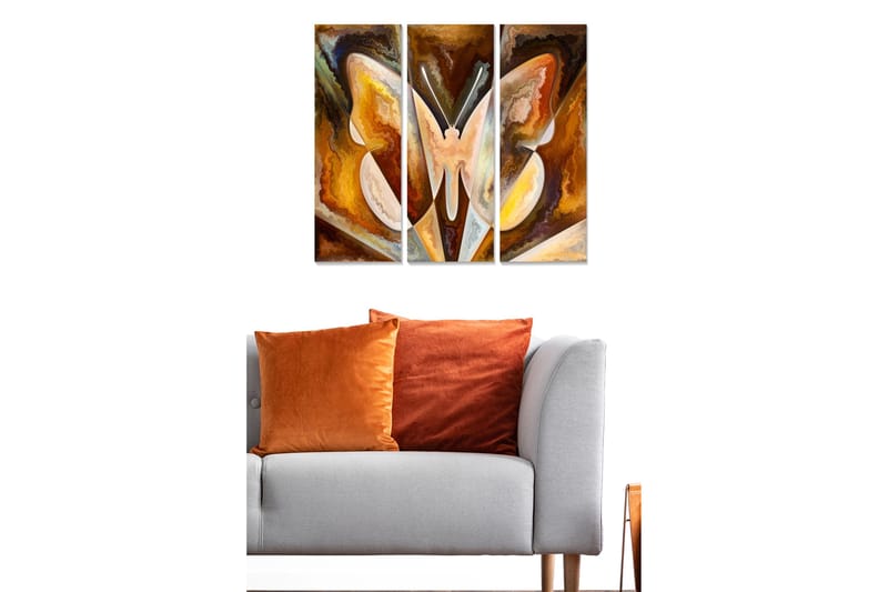 Fototapet Abstrakt 3 stk Flerfarvet, 22x05 cm