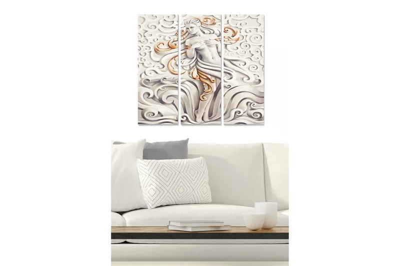 Fototapet Abstrakt 3 stk Flerfarvet, 22x05 cm