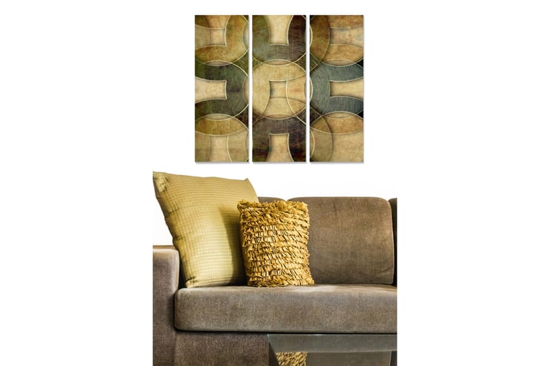 Fototapet Abstrakt 3 stk Flerfarvet, 22x05 cm